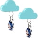 thumbnail image 1 of Gancho adhesivo magnético de pared azul, [paquete de 2] llavero de pared con fuertes imanes en forma de nube, gancho de pared para llaves para el hogar, la oficina y la sala de estar, 1 of 5