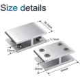 thumbnail image 2 of Glass Clamp, 4 Pack Adjustable Double Side Aluminum Alloy Glass Shelf Support Bracket, Glass Clamp Holder for 10-12mm Thickness, 2 of 5