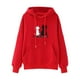thumbnail image 2 of Sudadera con capucha de mujer Yuyangstore Tops elásticos informales con capucha Jersey para niñas Rojo s, 2 of 4