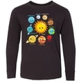 thumbnail image 3 of Inktastic Cute Planets, Solar System, Space, Cosmos, Galaxy Long Sleeve Youth T-Shirt, 3 of 5