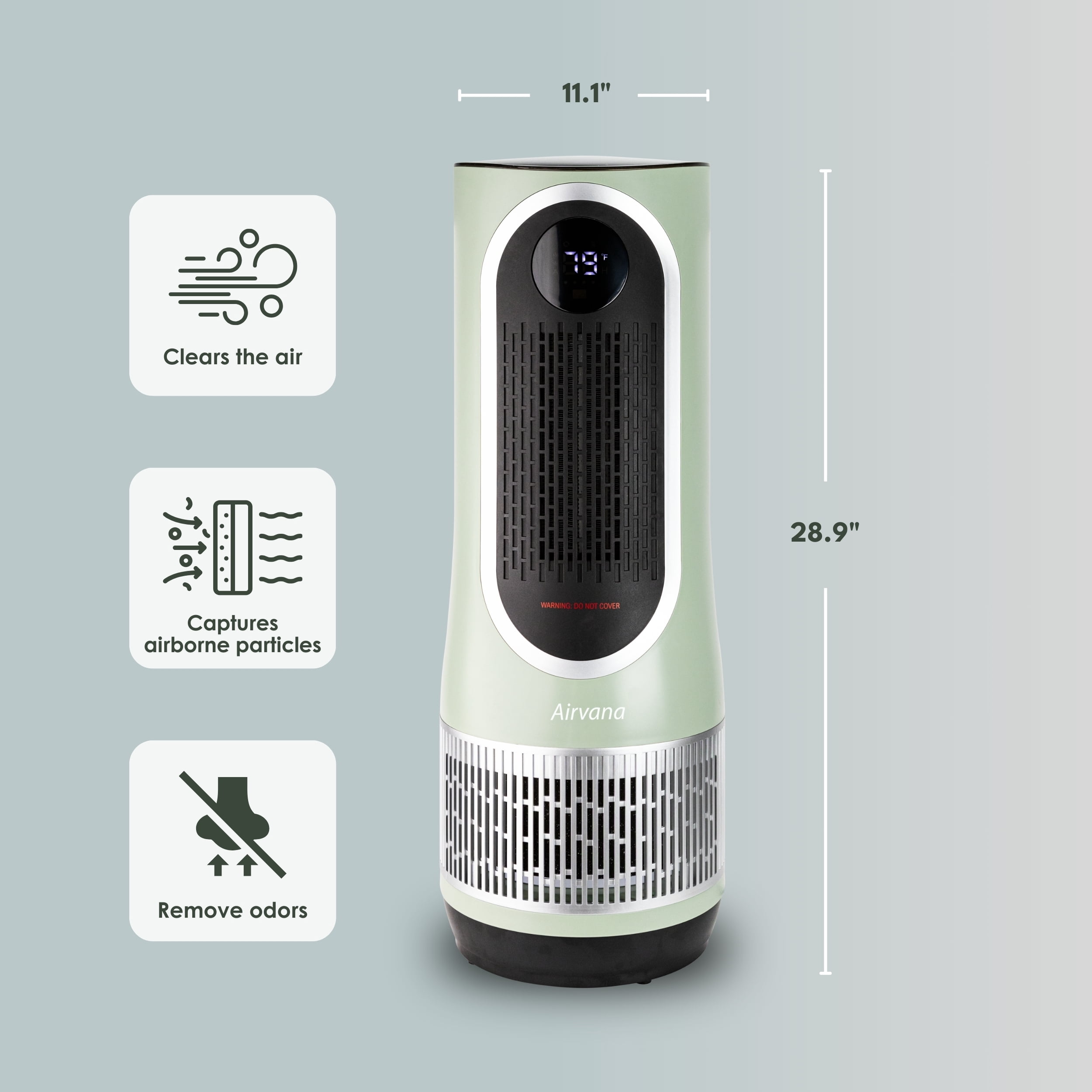 Airvana 3-in-1 Heater, Fan & Air Purifier – HEPA Filter System for Clean Air and Warmth in Home, Bedroom, or Office