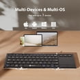 thumbnail image 2 of Teclado Bluetooth plegable iClever BK08 con panel táctil plateado, 2 of 9