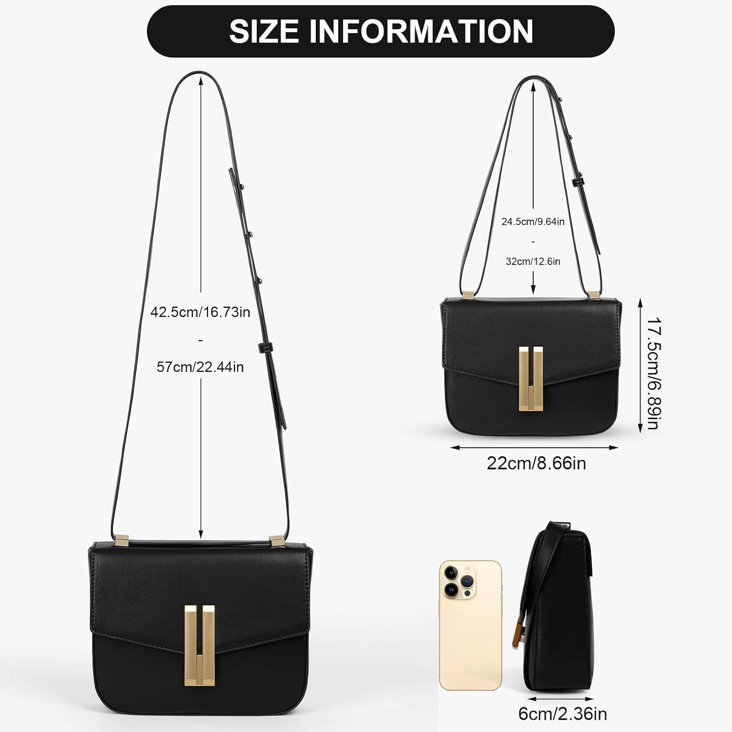 Juoxeepy Small Crossbody Bags for Women Shoulder Bags Trendy Shoulder Purse Satchel Handbag with Flap Closure