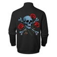 thumbnail image 4 of LIUJUNSHOP Men's French Terry Crewneck Sweatshirt Men's Day of the Dead Calavera Art Zippered Halloween Print Hoodless, 4 of 4
