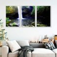 thumbnail image 3 of IDEA4WALL 3 Piece Framed Canvas Wall Art for Living Room, Bedroom Waterfall in Deep Forest of Croatia Canvas Prints for Modern Home Decoration Ready to Hang, 3 of 4