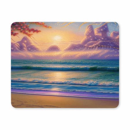Mouse Pad - Beach Non-Slip Rubber Gaming Pad - Decorative Mouse Mat for Office Home Gaming,Pretty Cute Mouse Pad for Office Gaming Laptop Women Kids