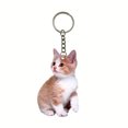 thumbnail image 1 of Visland Cartoon Cat Shape Keychain 2D Acrylic Cat Charm Keyring Keys Parties Versatile Keychain Bag Charm Accessory, 1 of 8