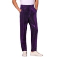 thumbnail image 4 of INSPIRE CHIC Sequins Pants for Men's Party Disco Shiny Straight Leg Trousers 28 Purple, 4 of 6