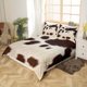 thumbnail image 3 of Juego de cama de piel de vaca marrón y beige, 2 piezas para niños., 3 of 8