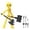 Gold, variant on 1 Pc Novelty Action Figure Stickman Assembled Robot Movable 3D Printing Mannequin Multi-Jointed Stickman (Gold)