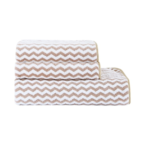 Spread Spain Microfiber 1 Bath & 2 Hand Towels 1000 Gsm | Extra Soft Plush & High Absorbent Towel For Gym & Workout - Pack Of 3 (Brown)