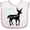 White and Pink, variant on Inktastic Pennsylvania Black Deer Silhouette Boys or Girls Baby Bib