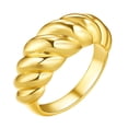 thumbnail image 2 of Fiudx Anillos de Pareja, Anillo de Cobre Bañado En Oro, Alianza de Boda con Diseño Único, Joyería de Moda para Ocasiones Especiales, Ideal para Uso Diario, Idea de Regalo Unisex, Material de Alta Cal, 2 of 4