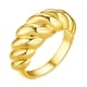 thumbnail image 2 of Xihbxyly En venta Nuevo anillo roscado para hombre y mujer, anillo chapado en oro, 2 of 4