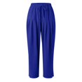 thumbnail image 3 of Women's Solid Color Daily Commuting Fashion Casual Radish Pants, 3 of 4