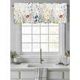 thumbnail image 4 of Colorful Floral Curtain Valances for Windows, Farmhouse Watercolor Flowers Botanical Kitchen Valance Window Treatment, Light Filtering Block Curtains for Bathroom/Bedroom/Living Room 54'' x 18'', 4 of 9