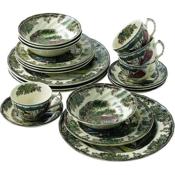 Johnson Brothers Friendly Village 20-Piece Set, Service for 4, Stoneware, Multicolor