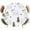 White, variant on Green Black Moose Round Tablecloth 45-54 Inch Round Fitted Table Cloth with Elastic Edge, Checkered Vintage Art Animals Rustic Waterproof Table Cover Protector for Outdoor Picnic Party Dining