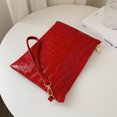 thumbnail image 4 of Bolsa Bolso de sobre de piel de cocodrilo vintage Bolsos de pulsera de noche para mujer (rojo) JShteea Para Estrenar, 4 of 6