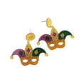 thumbnail image 2 of Pendientes de Mardi Gras pendientes colinidos de color de carnaval colorido brillante Estilo B, 2 of 8