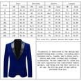 thumbnail image 4 of Cloudstyle Velvet Business Jacket For Men Slim Fit Men's Peak Lapel Business Coat, 4 of 5