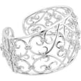 thumbnail image 2 of FB Jewels Sterling Silver Filigree Scroll Cuff Bracelet, 2 of 2