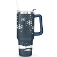 thumbnail image 2 of Christmas Tree 40 Oz Coffee Tumbler with Handle Double Wall Xmas Tree Coffee Travel Mug Decorative Tumbler for Home Office Supplies Camping Outdoor for Mom Wife Teacher Neighbor, 2 of 7