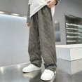 thumbnail image 6 of Ruyang Boys Corduroy Wide Leg Pants Kids Baggy Sweatpants Fall Casual Fashion Workout Jogger Trousers Skater Streetwear, 6 of 7