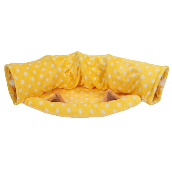 Nimomo Lit Tunnel pour Chat Lit Tubulaire pour Chat Pliable Jouet Tunnel pour Chat Pliable avec Boules en Peluche pour Chatons Chiots Lapins furets