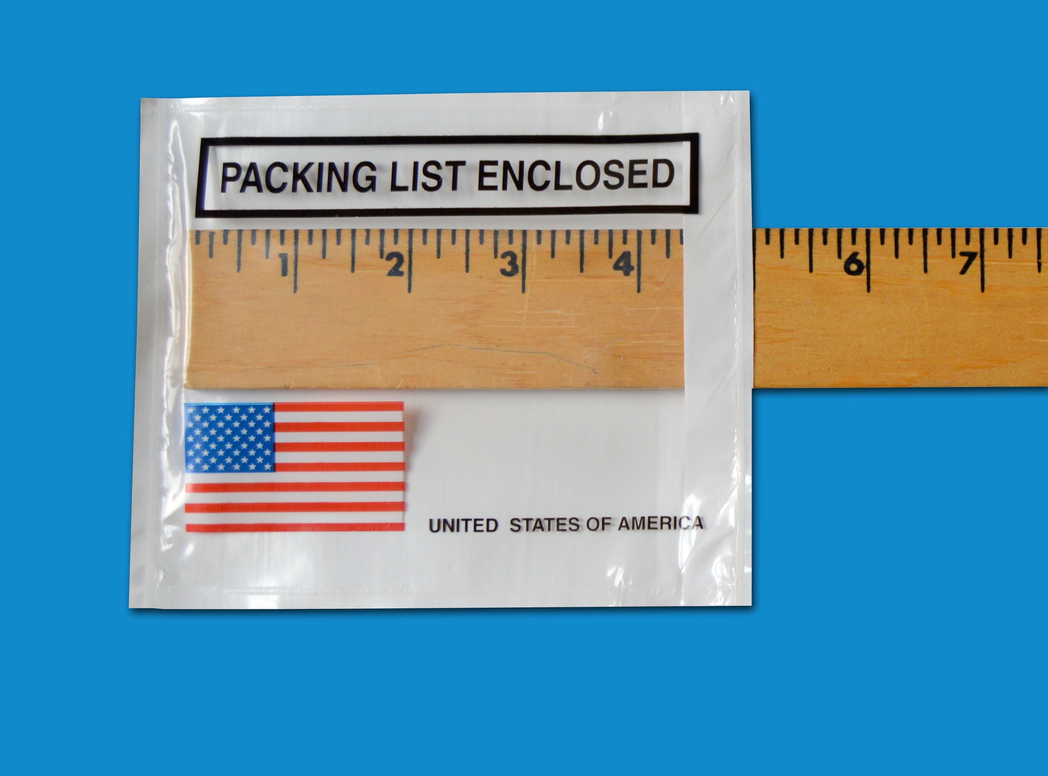 MMBM Packing List Envelopes 4.5" x 5.5" Waterproof for Retail Mailing and Shipping Use 1000 Pieces with USA Flag Print