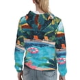 thumbnail image 7 of Kdxio Tropical Poolside Relaxation Print Womens Oversized Hoodies Sweatshirts Hooded Pullover Tops Sweaters Casual-XX-Large, 7 of 7