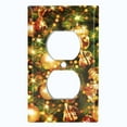 thumbnail image 2 of Metal Light Switch Plate Cover Festive Christmas Tree Ornaments XMS017, 2 of 13