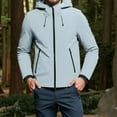 thumbnail image 2 of Rain Jacket with Hood Men's Water_proof Raincoats Lightweight Breathable Rain Gear Packable Workwear Big and Tall Work Outdoor Outerwear (Light Blue,S), 2 of 5