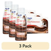 (3 pack) Equate Meal Replacement Shake, Creamy Milk Chocolate, 11 fl oz, 12 Ct