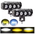 thumbnail image 1 of Faros Auxiliar Lupa Doble Color 4led 120w Para Auto Moto 2pc, 1 of 8
