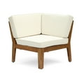 thumbnail image 4 of GDF Studio Parma Outdoor Acacia Wood 10 Seater Sectional Sofa Set with Coffee Table Set, Teak and Beige, 4 of 10