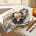 thumbnail image 6 of Sm:)e Pumpkin Fall Cloth Napkins Set of 6 Reusable Dinner Napkins, Washable Table Napkin for Wedding/Holiday Party/Baby Shower 18"x18", 6 of 8