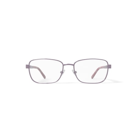 Luxe Women's WLO454 Rectangular Prescription Eyeglasses with Case, Shiny Blush