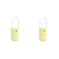 thumbnail image 4 of yingyy 1/2/3/5 ABS Face Sprayer Handheld Transparent Case Coated 1800mAh USB Charging Skin Care Makeup Steamer Diffuser Humidifier Yellow 2PCS, 4 of 6