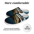 thumbnail image 6 of Daiia Starry Sky Colorful Crocodile Print Women’s Fuzzy Slippers Memory Foam Lightweight House Shoes Cozy Loafer Flannel House Shoes-40/41, 6 of 7