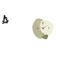 thumbnail image 1 of Escultura abstracta moderna y reloj de pared silencioso de dibujos animados, adorno coleccionable decorativo para sala de estar, estantería, cocina, o, 1 of 8