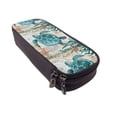 thumbnail image 6 of Lsque Watercolor Sea Turtle Printed Big Capacity PU Leather Pencil Case Large Pencil Pouch Stationery Pen Bag Pencil Holder for Teen, 6 of 6