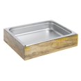 thumbnail image 4 of HUBERT® Pan Housing Half Size Mango Wood - 12 3/4"L x 10 1/2"W x 3"H, 4 of 7