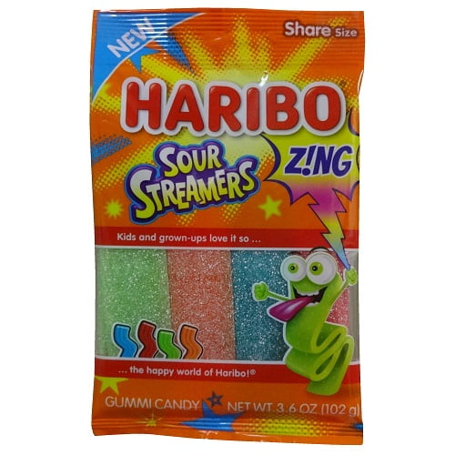 Haribo Sour Streamers Gummi Candies, 7.2 Oz. - Walmart.com - Walmart.com