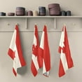 thumbnail image 2 of Vintage Metal Tea Towels 4 Pack Canada Flag Kitchen Dish Cloth with Hanging Loop, 18"x28" Lint-Free Absorbent Towel for Kitchen Drying Wiping and Cleaning, 2 of 7