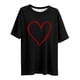 thumbnail image 4 of Tejiojio Women's Plus Size T-shirt Valentine's Day Heart Print Round Neck Short Sleeve Tops Spring Summer XL-5XL, 4 of 4
