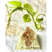 crystalmiracle Amazonite Orgonite Om Feng Shui Pyramid Healing Reiki for Home Office Gift Handcrafted Vaastu Bagua