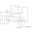 thumbnail image 5 of Simpli Home Louise Tub Chair in Warm Slate Gray, 5 of 5
