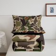 thumbnail image 5 of meiyoeat Vintage Rustic Mallard Duck Twin Comforter Sets For Boys,Camo Personalized Monogrammed K Bedding Set,Black Reversible,2 Pieces,1 Comforter and 1 Pillowcase, 5 of 7