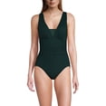 thumbnail image 3 of Lands' End Women's SlenderSuit Mesh Grecian Tummy Control Chlorine Resistant One Piece Swimsuit, 3 of 3